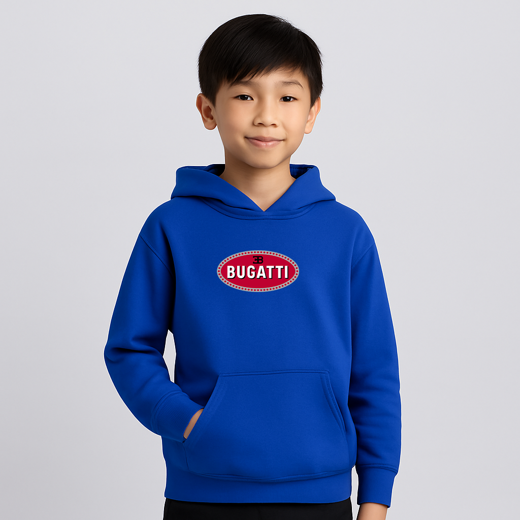 Youth Kids Bugatti Car Pullover Hoodie